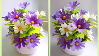 Purple 💜 colour paper flower || how to make paper flower | flower making | DIY craft | home decor 