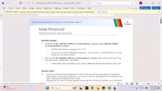 Shelly Cashman Word 365 | Module 3: End of Module Project 2 Maxi Financial