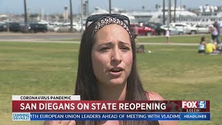 San Diegans React To California's Reopening