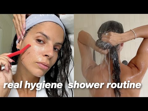 my IN DEPTH hygiene/shower routine + shaving my face, feminine & body care