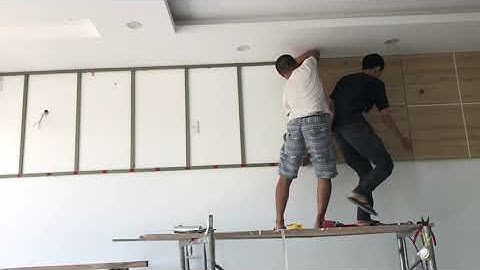 Ốp vách tường bằng gỗ MDF chống ẩm phủ Melamin