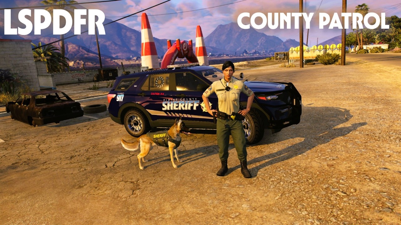 (No Commentary) (Female Patrol) (Day 11) GTA V - LSPDFR 0.4.9 - House fire - Shots fired