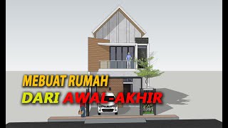 Membuat Desain Rumah 2 Lantai 6x12 Meter 4 kamar tidur