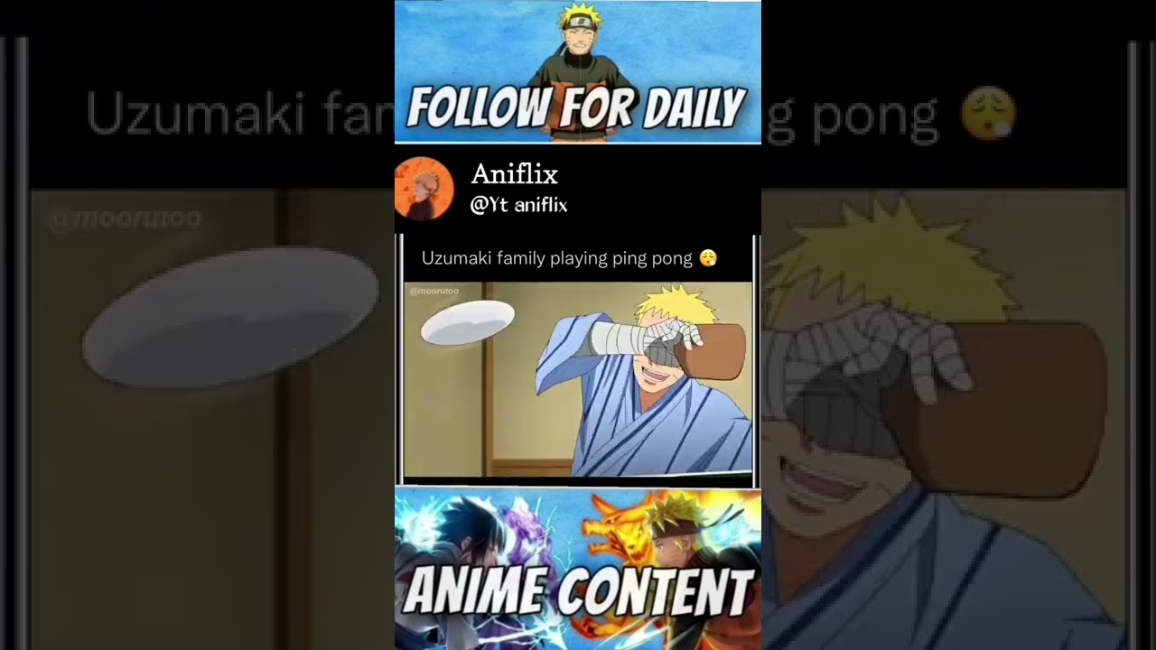 Naruto Playing Ping Pong With His Family YouTube