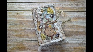 Junk Journals Flip Through \ Mixed Media Garden Journal \ "The Garden of Thoughts" (sold)