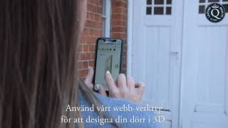 Bygg din ytterdörr från Qvesarum i 3D - fäst den på din fasad via AR-verktyget i mobilen