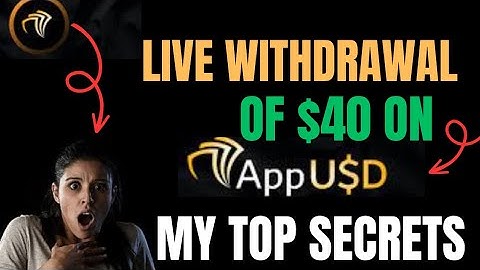 AppUsd: - How To Withdraw On AppUsd | AppUsd Academy | Launchpad Trading.
