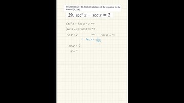 Pre-Calculus / Trigonometry – Solve Trig Equation in [0, 2π] (Part 3) | Quadratic in Secant