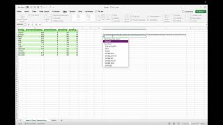 Excel Exercise for week 10