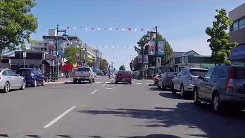 Driving in Sidney BC Canada - Downtown / City Cent...