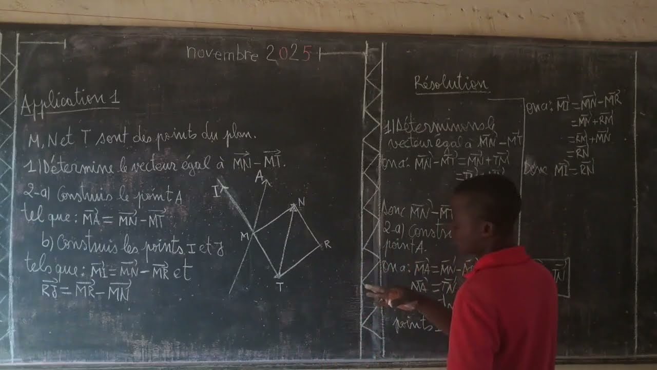 Calcul vectoriel: construction de points à partir d'un vecteur 3eme &V32