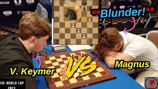 The shocking blunder in Magnus vs. V. Keymer game