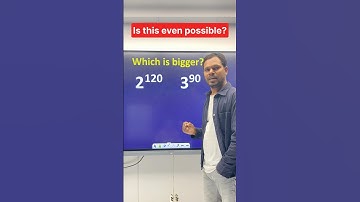 Comparing Exponents Math Hack! Which is Bigger: 2¹²⁰ or 3⁹⁰? 🤔 #math #exponents #shorts