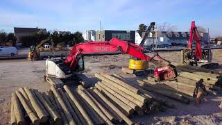 Amon Construction driving pilings Amon Construction driving pilings
