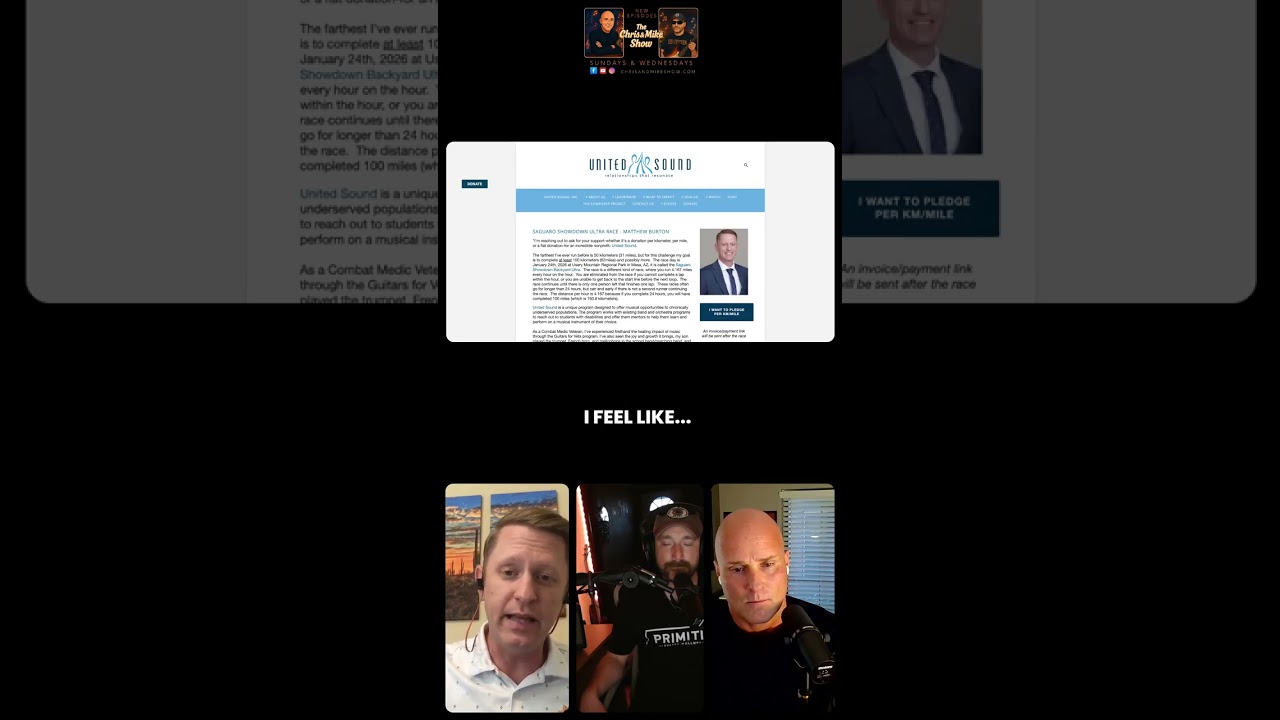 Matthew Burton’s 24 Hour Running Challenge #chrisandmikeshow  #podcast #youtubeshorts #reels #runner