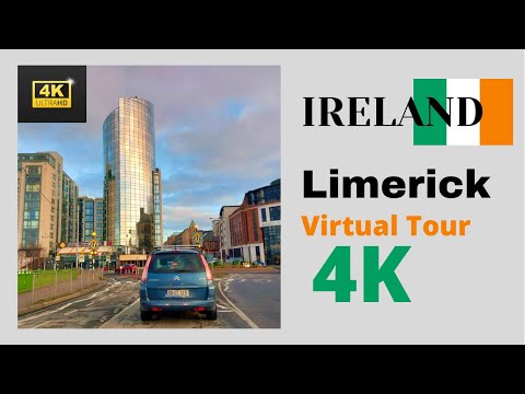 Limerick City Virtual Tour??☘️ 4K جولة في مدينة ليمريك