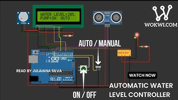 Automatic Water Level Controller Using Arduino || Wokwi