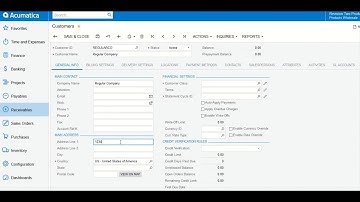 ABS Bean Tutorial: Adding a New Customer to Acumatica