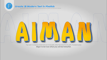 Create 3D modern Text Cover photo on Android using Pixellab. 3D Text Editing.