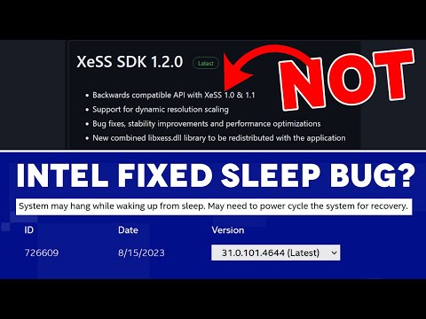 NEW Intel Arc Drivers 31.0.101.4644 - Intel FIXED sleep mode bug? XESS 1.2 Now Available