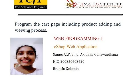 Program the cart page including product adding and viewing process