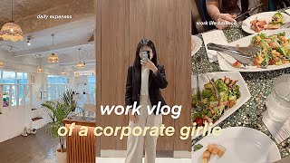 work vlog 👜✨| my daily expenses as a corporate girlie, realistic 9-5 office life, weyatoons