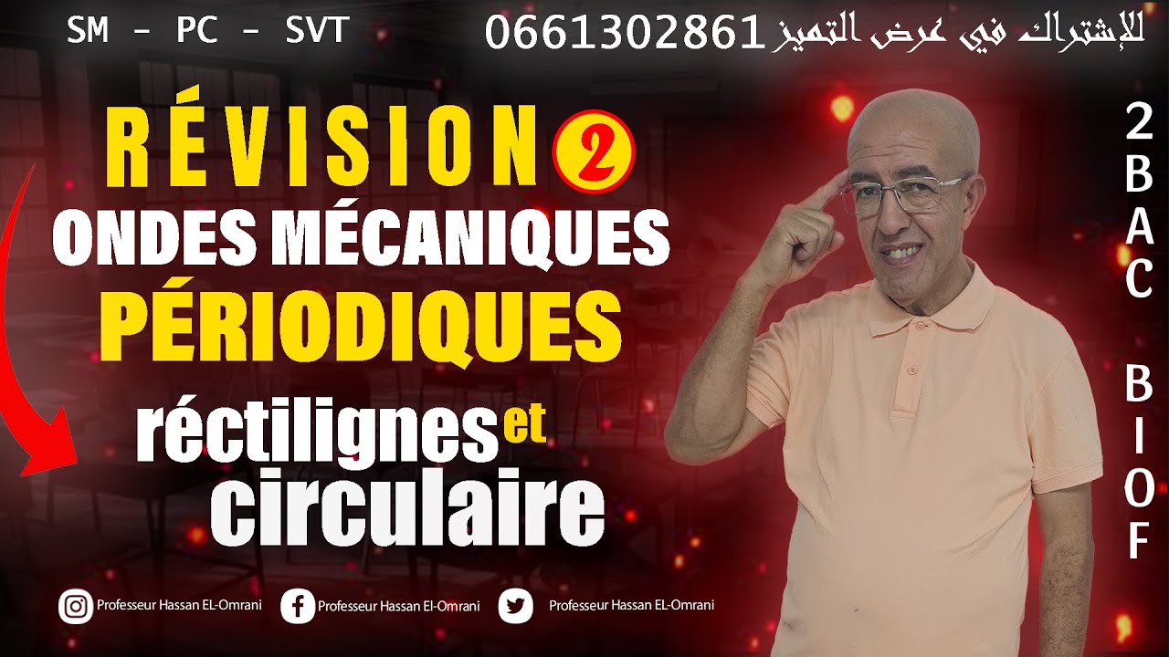 2 BAC Biof | Les Ondes _Mécaniques _ Périodiques : cours Révision 2  : - avec Prof. Hassan El Omrani
