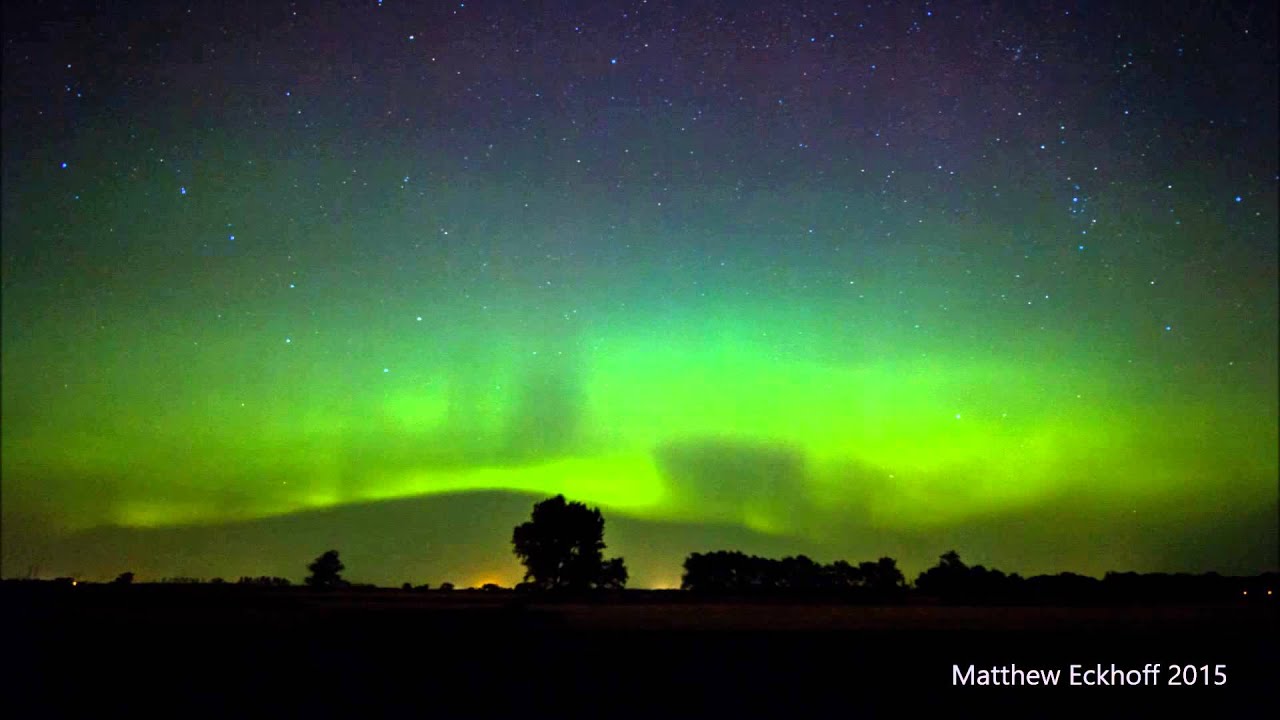 Aurora Borealis in North Dakota (8/16/2015) YouTube