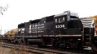 Ex-Conrail GP38-2 NS 5336 Heritage Lifesaver Unit Plays Yard Goat At Binghamton Terminal!!