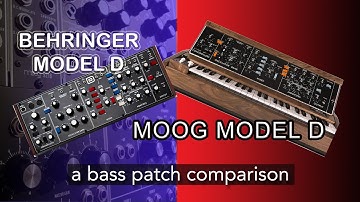 Behringer Model D vs Moog Model D  -  A Bass Patch Comparison