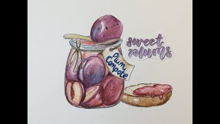 Kyoodoz Presents How To Draw Kawaii かわいい 可愛い Plum Compote Step By Step Easy