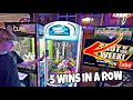 THIS CLAW MACHINE LET ME WIN 5 PRIZES IN A ROW