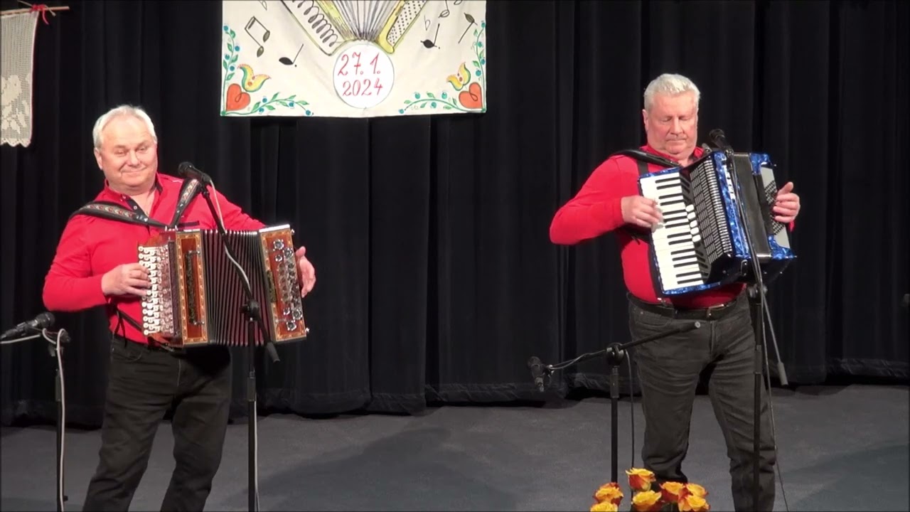 Josef Krejčí ♪ Jarda  Kozelek ♫ 2. Setkání harmonikářů v Hustopečích ♫ 27. leden 2024