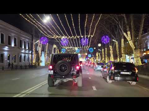 თბილისის ქუჩები ახალწლის ღამეს