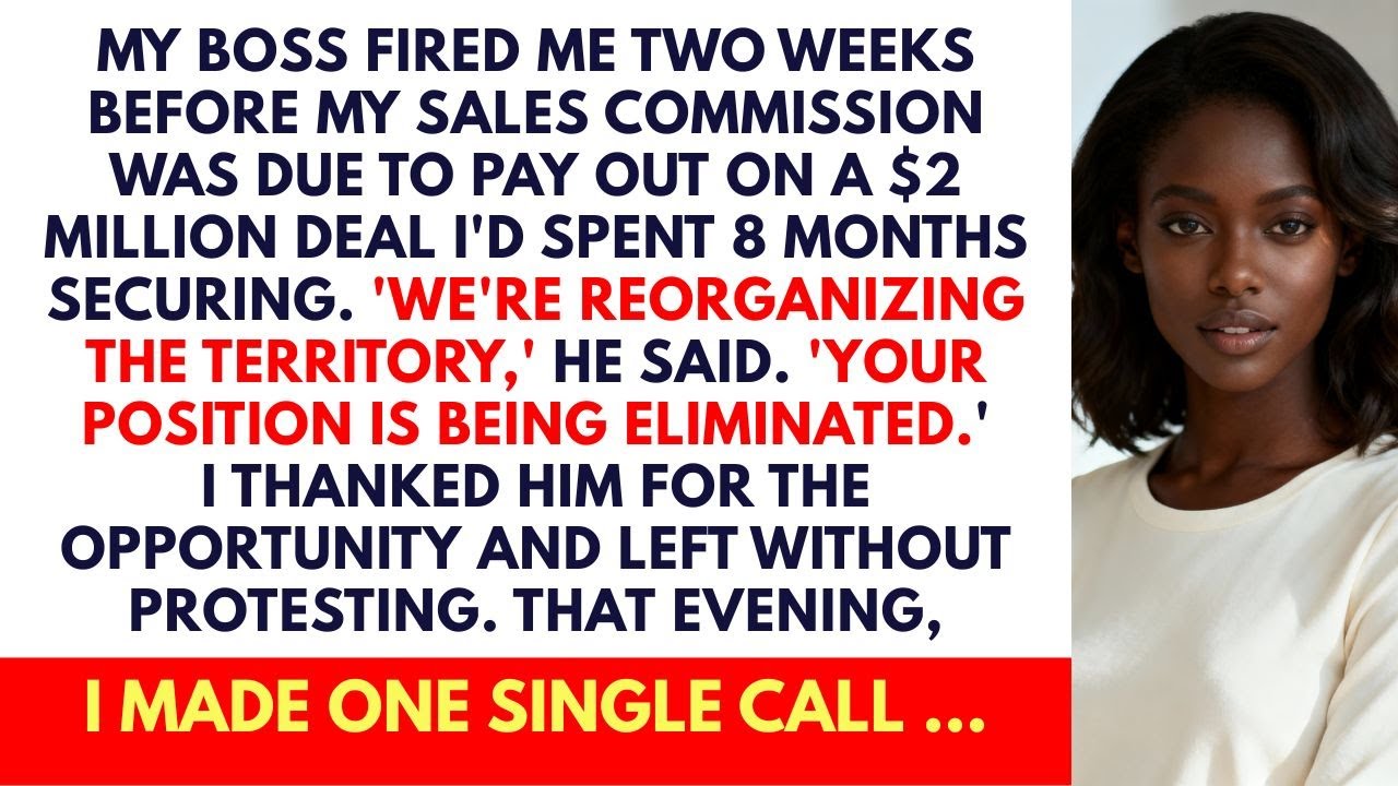 My Boss Fired Me Right Before My Commission On A $2 Million Deal