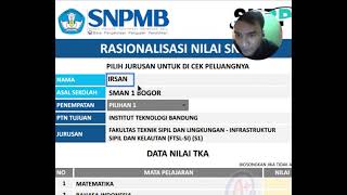 Rasionalisasi SNBP 2026 - Ilmu Gizi - IPB University