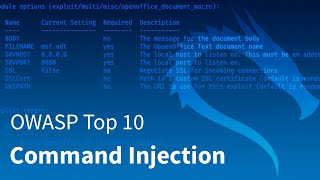 OWASP Top 10 - Basics of Command Injections Profile
