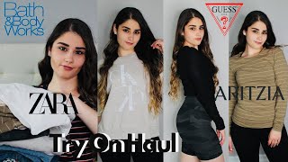 Huge Collective Try-On Haul | Aritzia, Guess, Winners, Ardene, Zara, Bath and Body Works | 2021