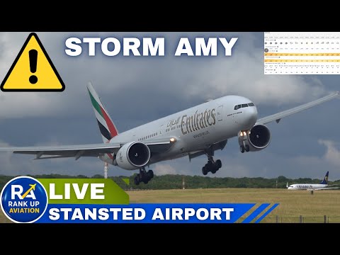 馃敶 STORM AMY| LIVE STANSTED AIRPORT PLANESPOTTING/04/10/25