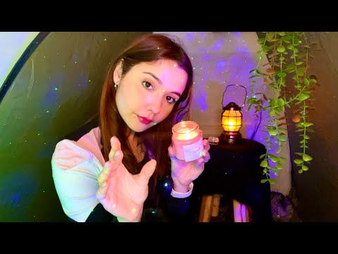 ASMR NA BARRACA- VENHA ACAMPAR E RELAXAR COMIGO ⛺️