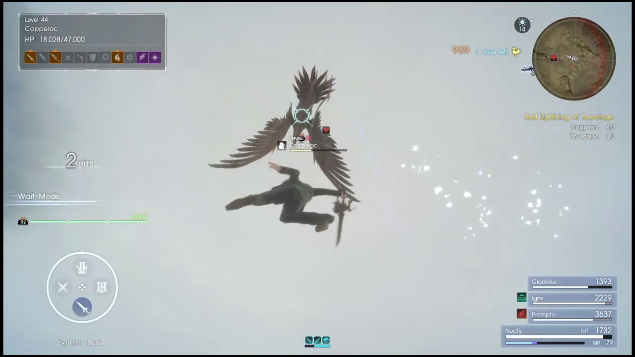 Final Fantasy XV - Level 1 / Hunt Thunderoc Lv 44