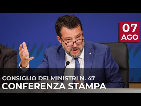 Conferenza stampa del Consiglio dei Ministri n. 47