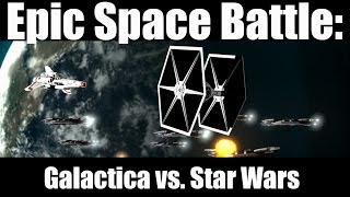 Epic Space Battle: Galactica Vs. Star Wars (Animation)