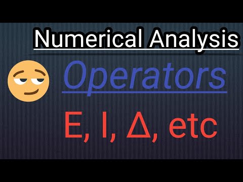 Identity operator, Shift operator, Forward difference operator, Backward operator.