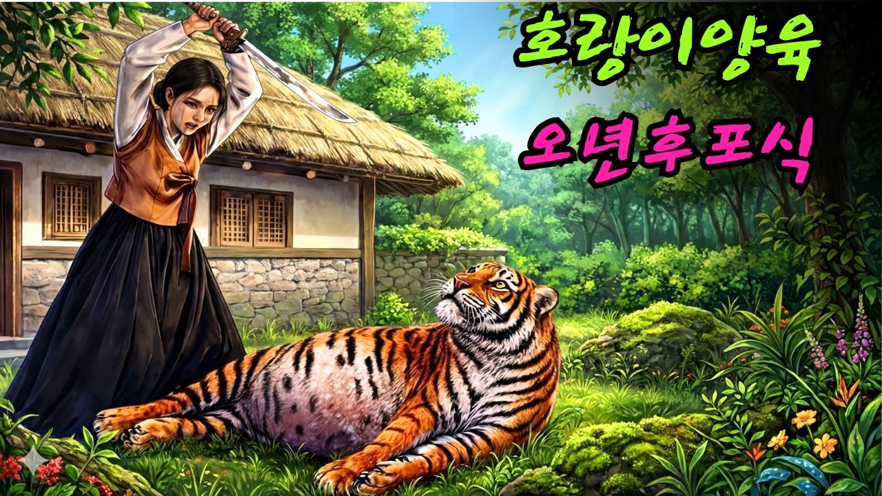 사나운 호랑이가 갓 태어난 아기를 데려가 키웠지만, 5년 후 잡아먹었다.|민담 |전설 |설화 |옛날이야기 |오디오북