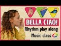 Bella ciao body percussion game  music class  rhythm playalong  this is fun