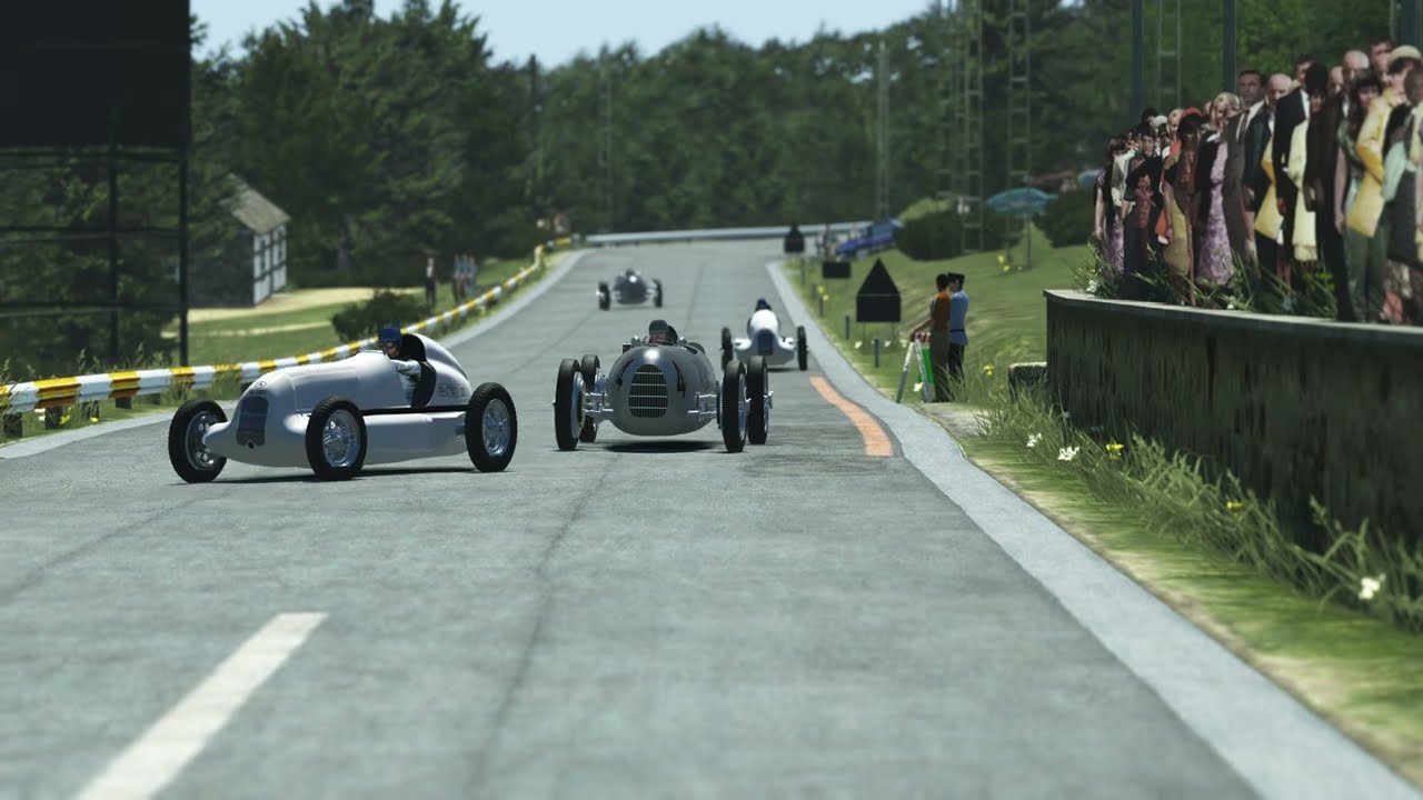 rfactor 2 spa old GP cars silver arrows 1930s