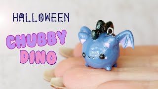Halloween Chubby Dino Bat │ Polymer Clay Tutorial