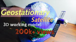 Geostationary satellite _ 11th class school Project working model DIY #science