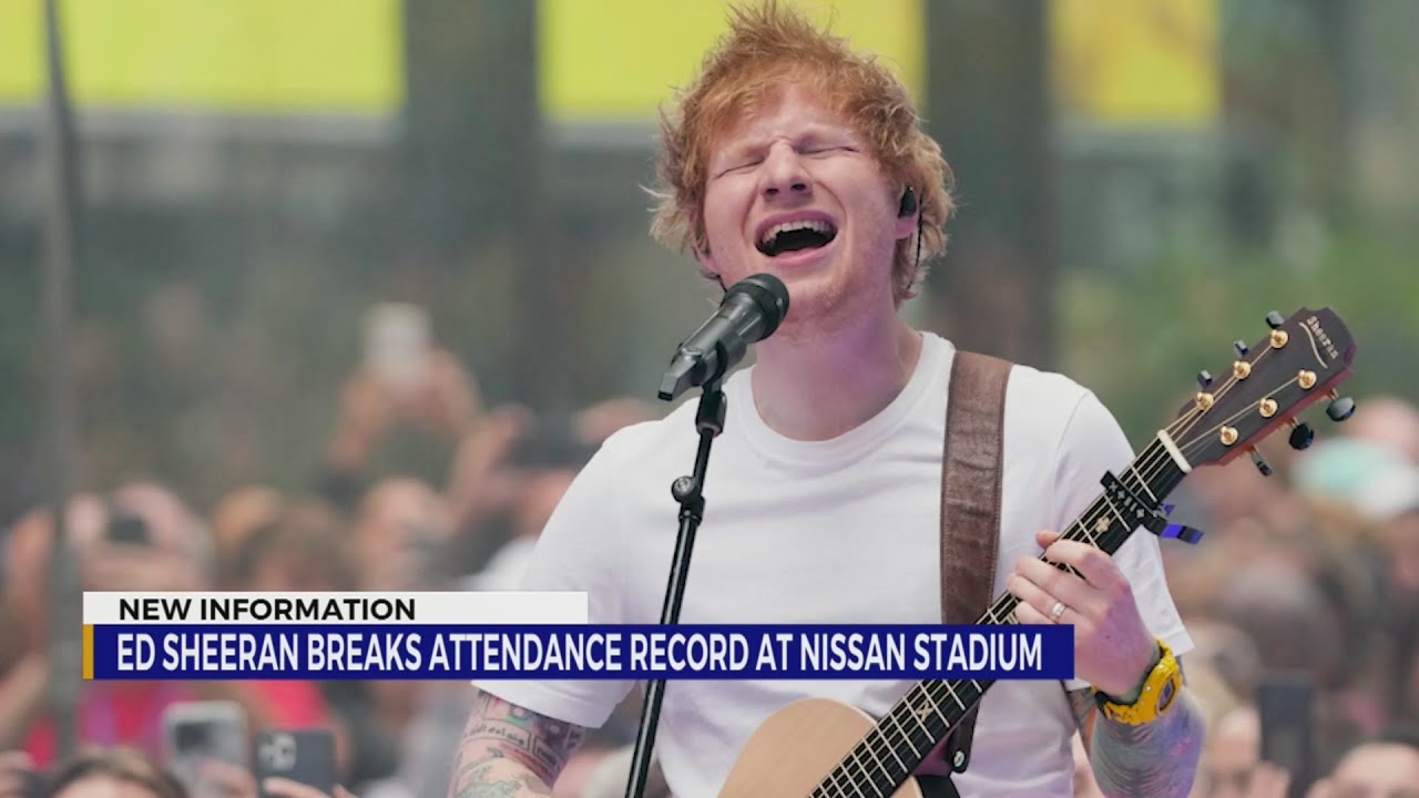 Ed Sheeran sets attendance record at Nissan Stadium - YouTube